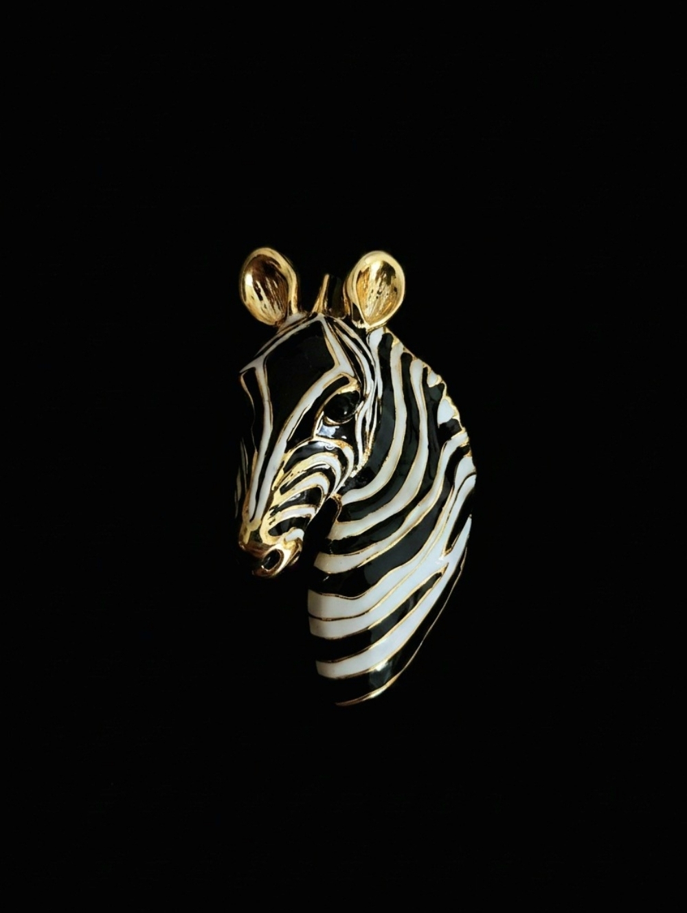 Vintage Zebra Brooch
